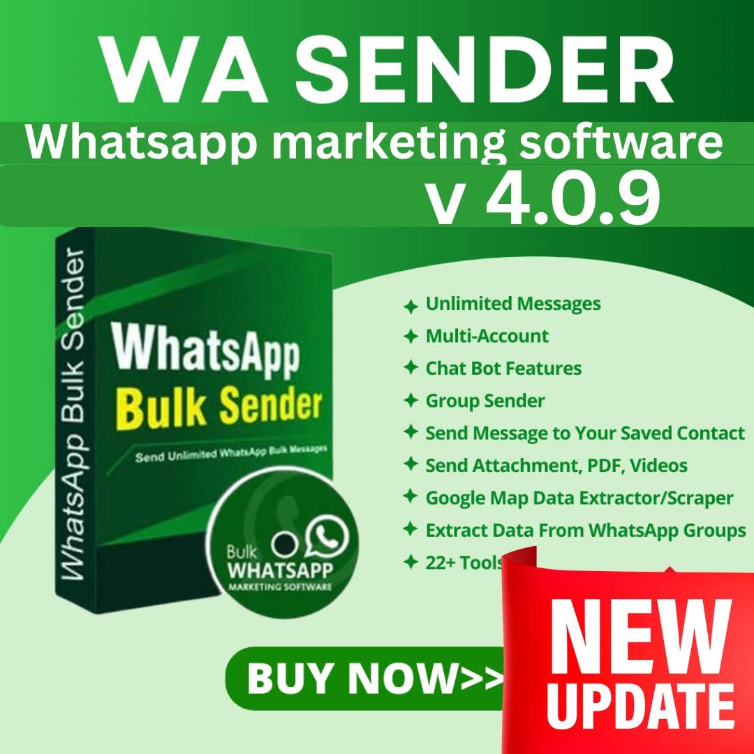 WA Bulk Sender / WhatsApp Sender 5.0.8 Software for One Year  