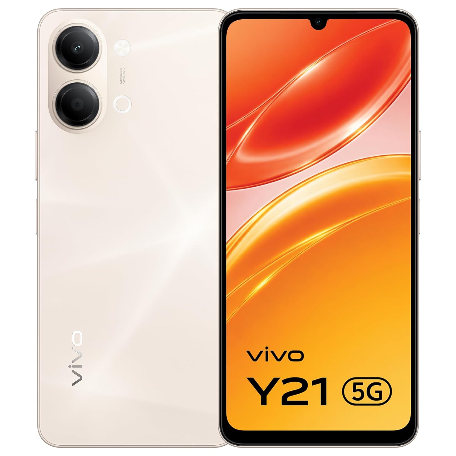 Vivo Y21 5G (Champagne Gold, 6GB RAM, 128GB Storage)